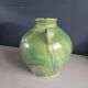Green glazed terracotta jar