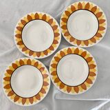 Digoin Sarreguemines soup plates SUNFLOWER decor