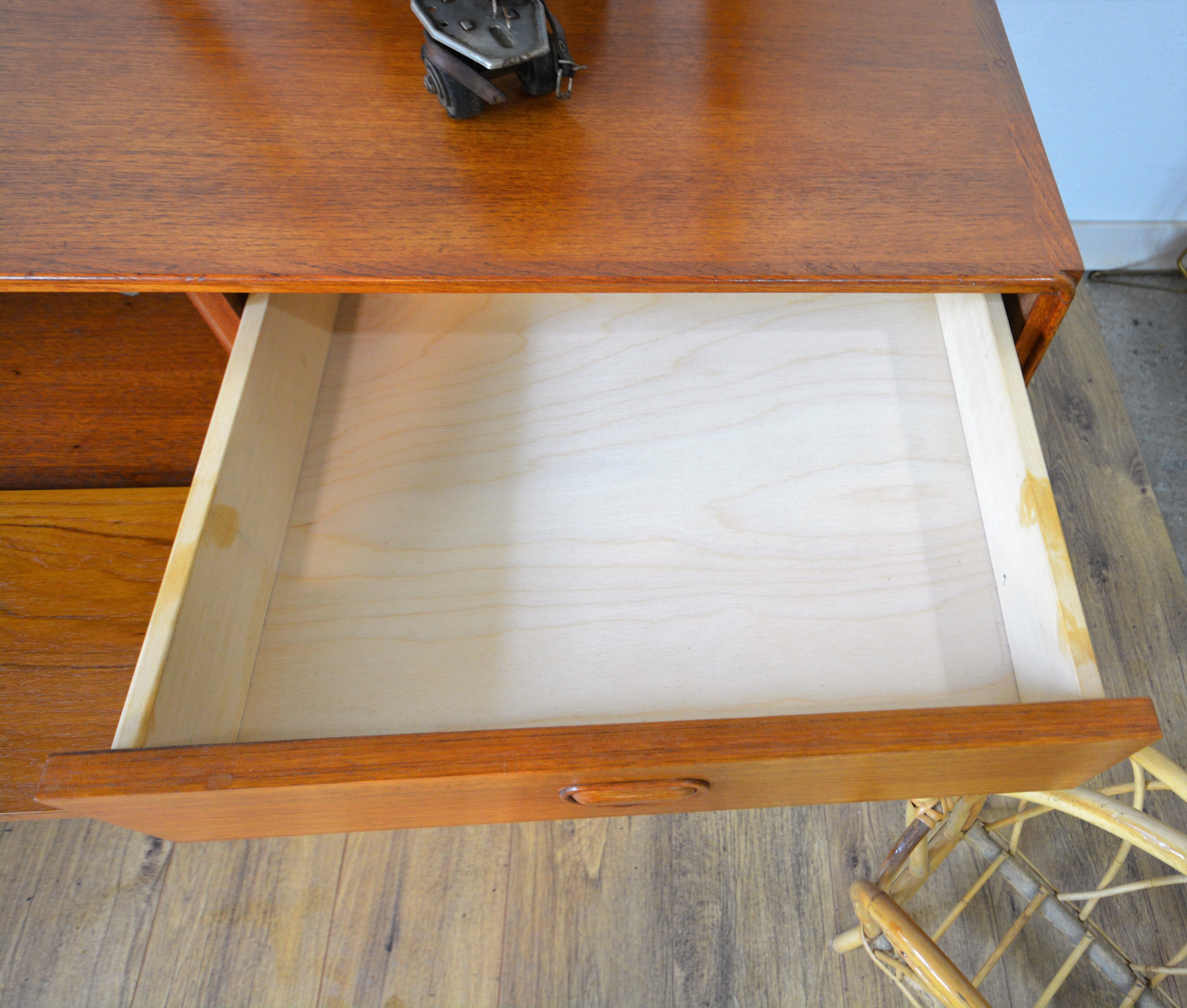 Scandinavian sideboard teak and metal row
