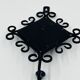 Brutalist Towel Holder Wrought Iron & Ceramic 1970