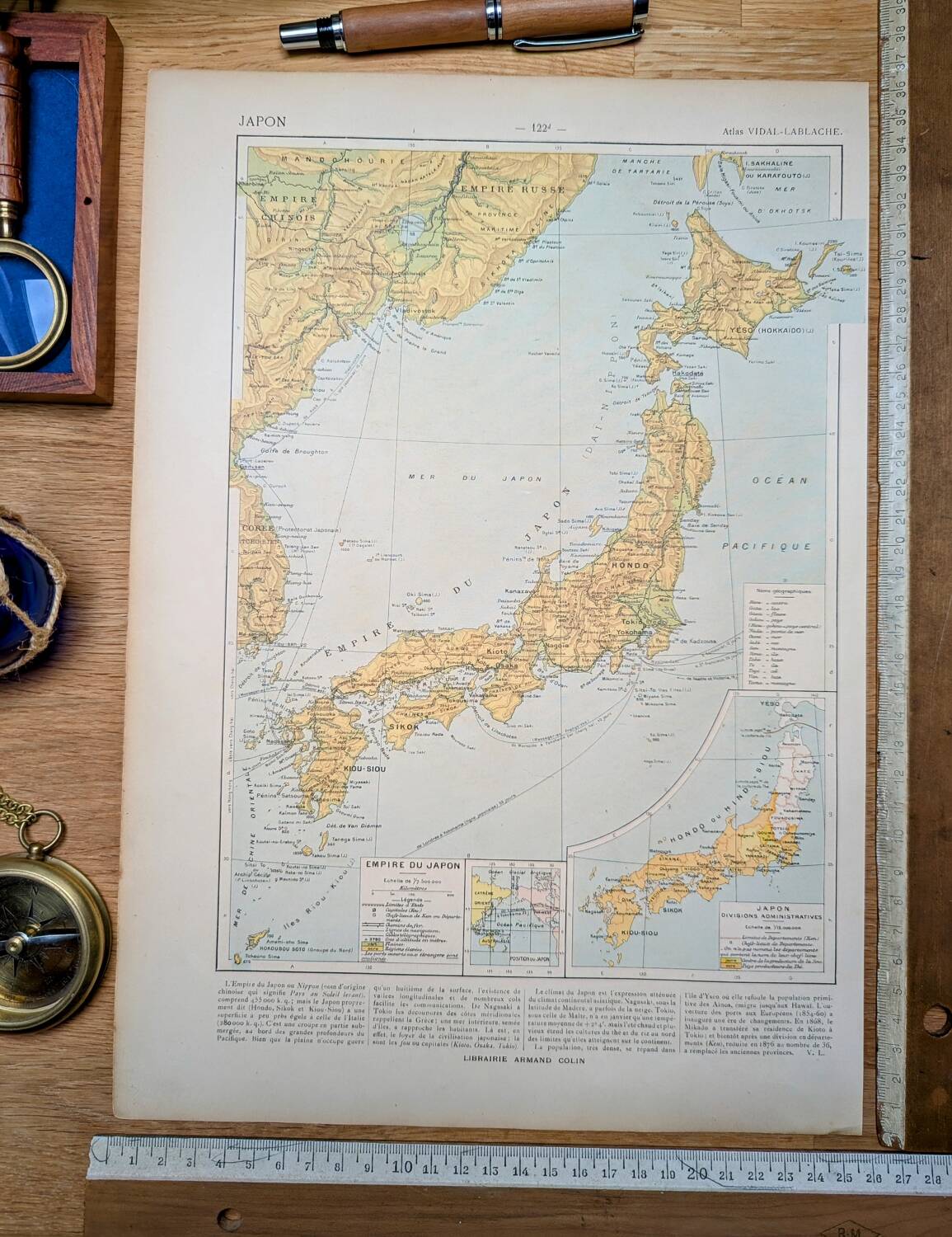 Imprimée en 1909, L'Empire du Japon