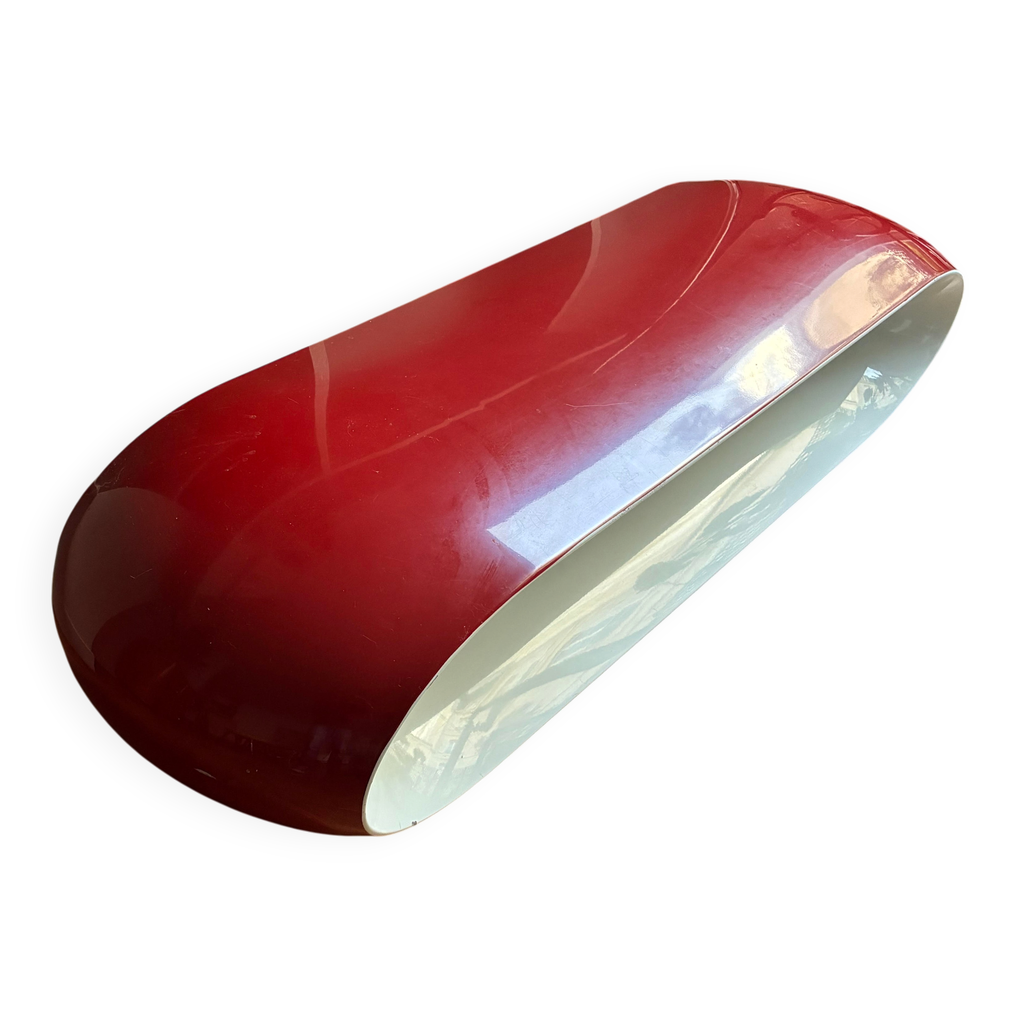 Banc design rouge et blanc Christophe Pillet Serralunga