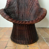 Mid-Century Wicker Armchair