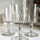 4 verres à pied en cristal ciselé