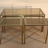 A triptych of tables, brass, 1970