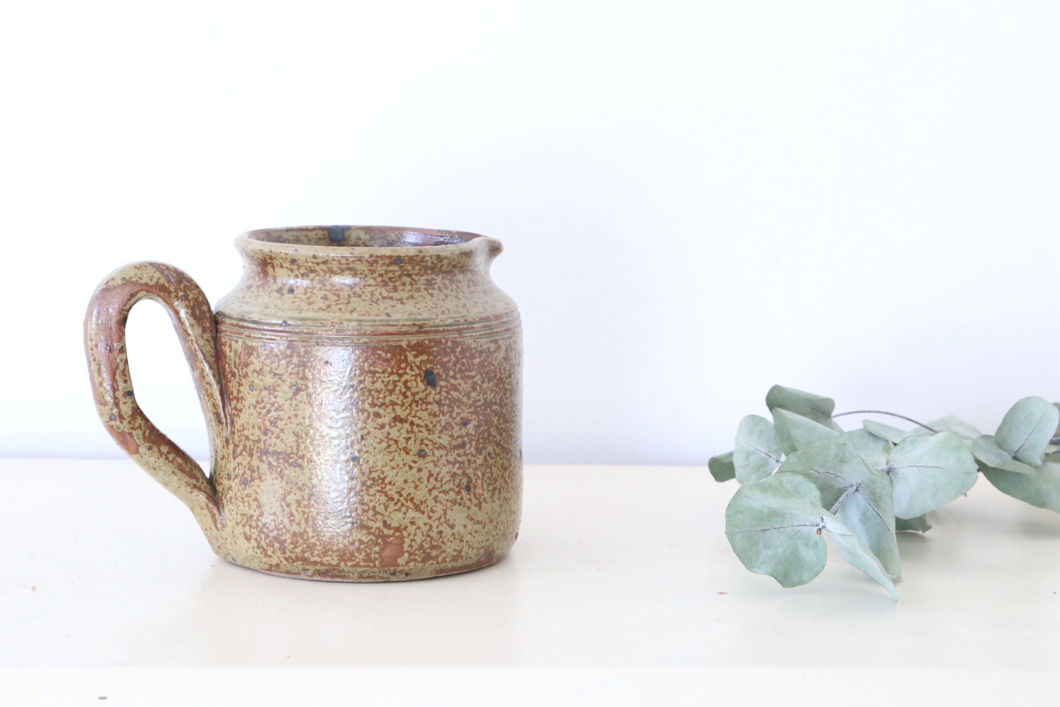 Pyrite sandstone jug, vintage