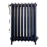 Art Deco freestanding radiator in floral cast iron