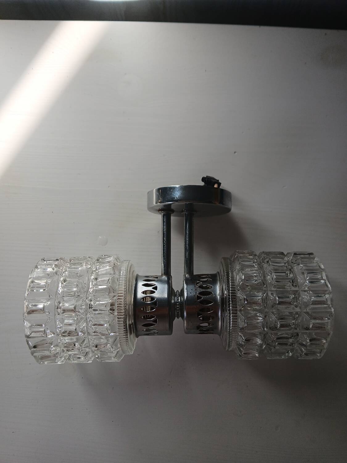 60s globe glass wall light