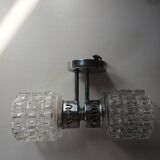 Applique murale en verre globe année 60