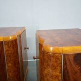 1939s pair of art deco bedside tables, Czechoslovakia