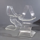 Michel Dumas sculptural chairs 1970