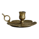 Brass candlestick with handle