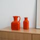 Red ceramic vase, Italian design, 1960s, made in Italy