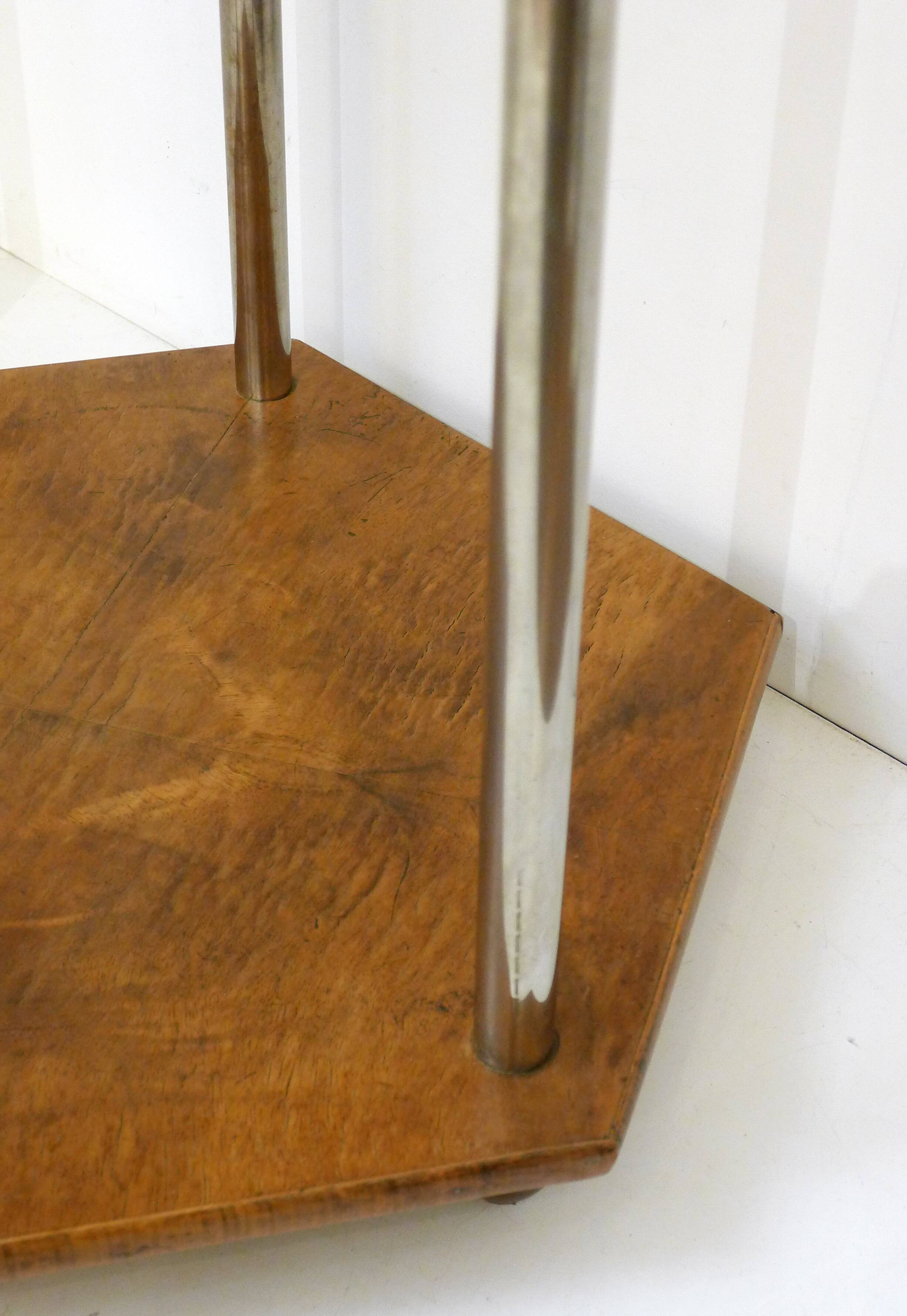 Hexagonal Art Deco pedestal table