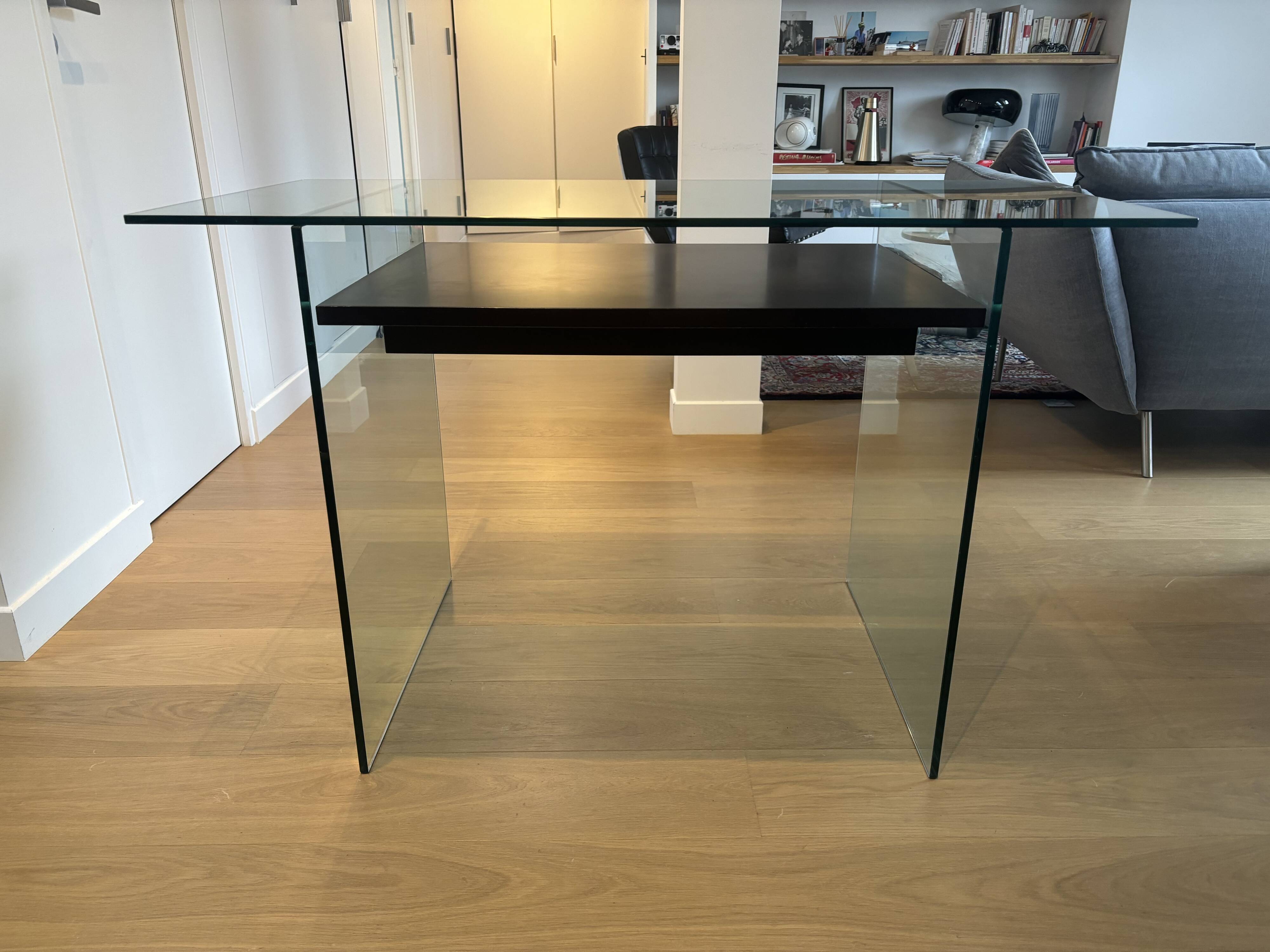 Artelano glass & wood desk