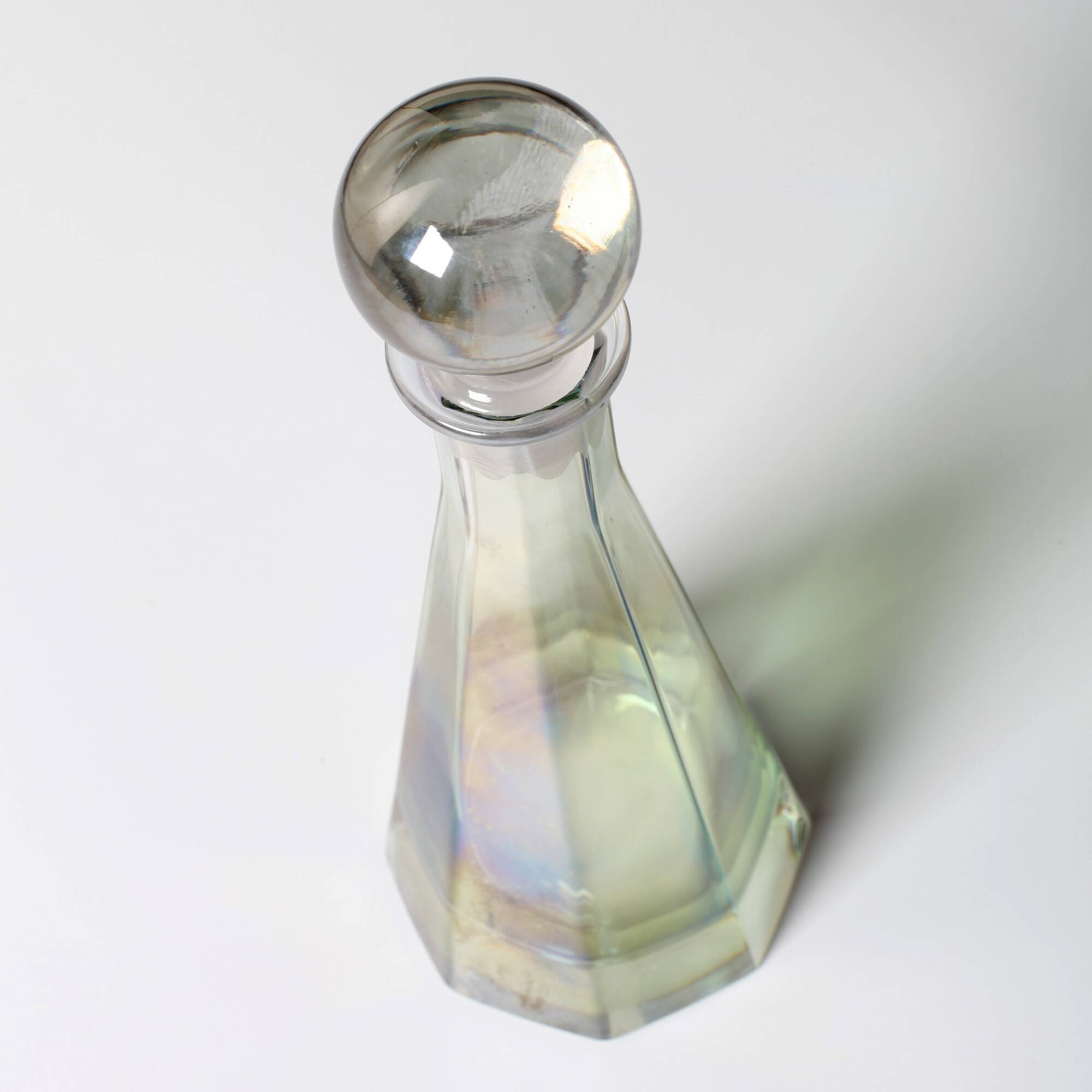Stylish Spirit Decanter with Grey Original Stopper / Italy / 1960s