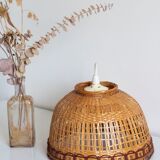 Vintage wicker pendant lamp