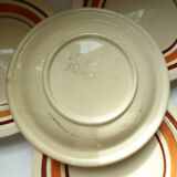 Ensemble de 4 assiettes plates en faïence Vintage
