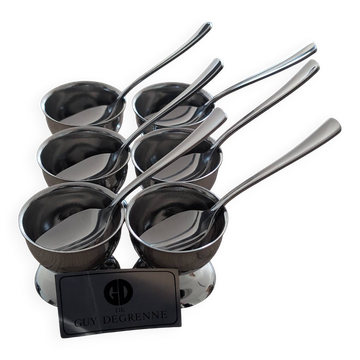 Coffret Service Coquetiers Guy Degrenne Inox Massif 6 Coquetiers 6 Cui