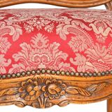 Pair of Louis XV style cabriolet armchairs