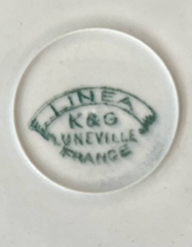 Large round dish by KG Lunéville - 1930s