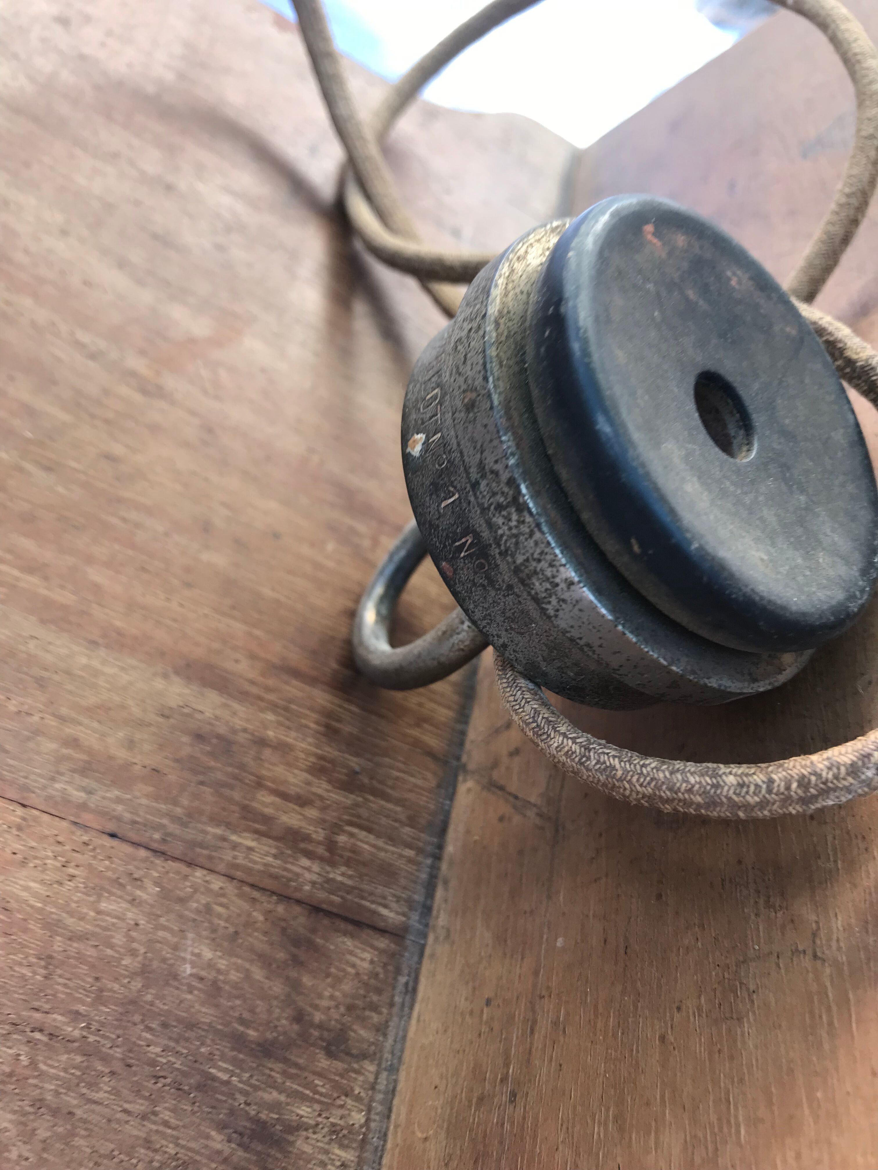 Wooden wall telephone, old, 1930
