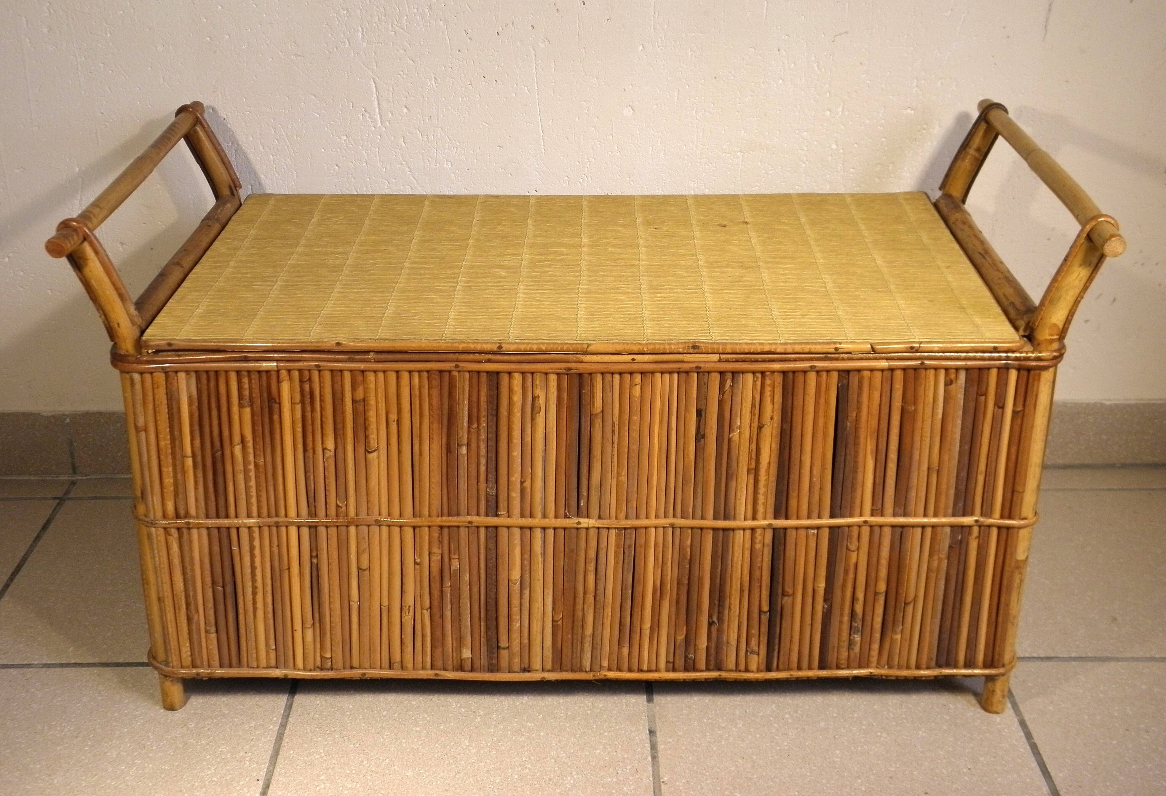 1960s rattan toy box