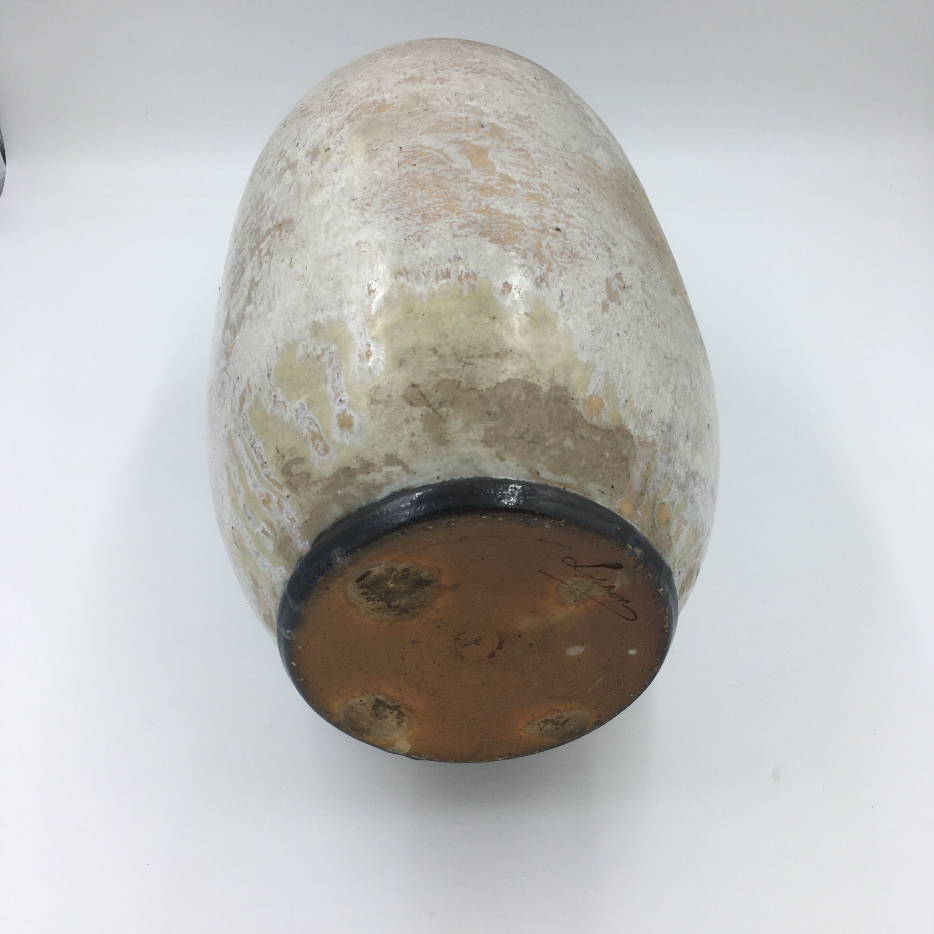 Sandstone vase signed losson