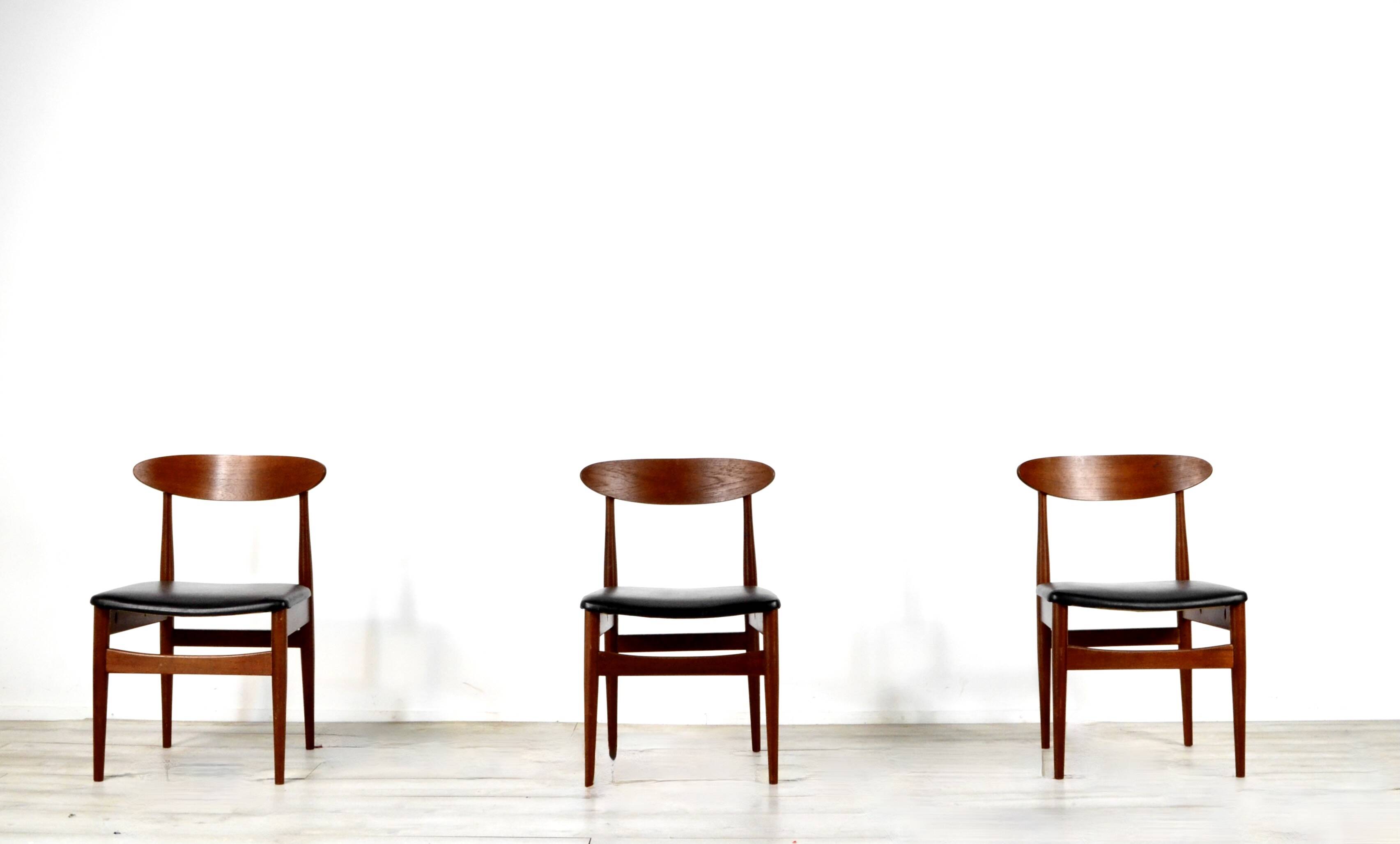 Set Of 6 Vintage Midcentury Danish Teak Chairs. Delivery. Modern /