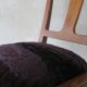 Art nouveau side chair in oak and royal purple velvet, 1900