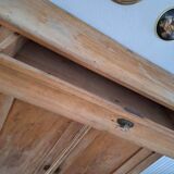 Large vintage linen cabinet, old Parisian buffet furniture, wardrobe