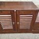 Asian-inspired staircase furniture in solid teak from the 1980s.