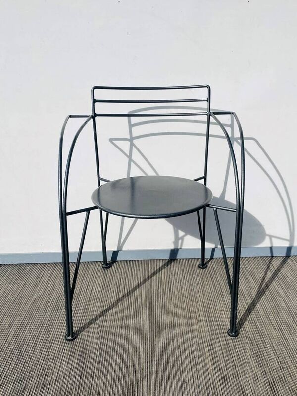Paire de chaises ' Lune d'Argent ' Pascal Mourgue - Fermob. Vintage 80s