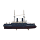 Model representing a battleship of the late nineteenth century