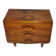Commode art déco en loupe de noyer à pieds moustaches