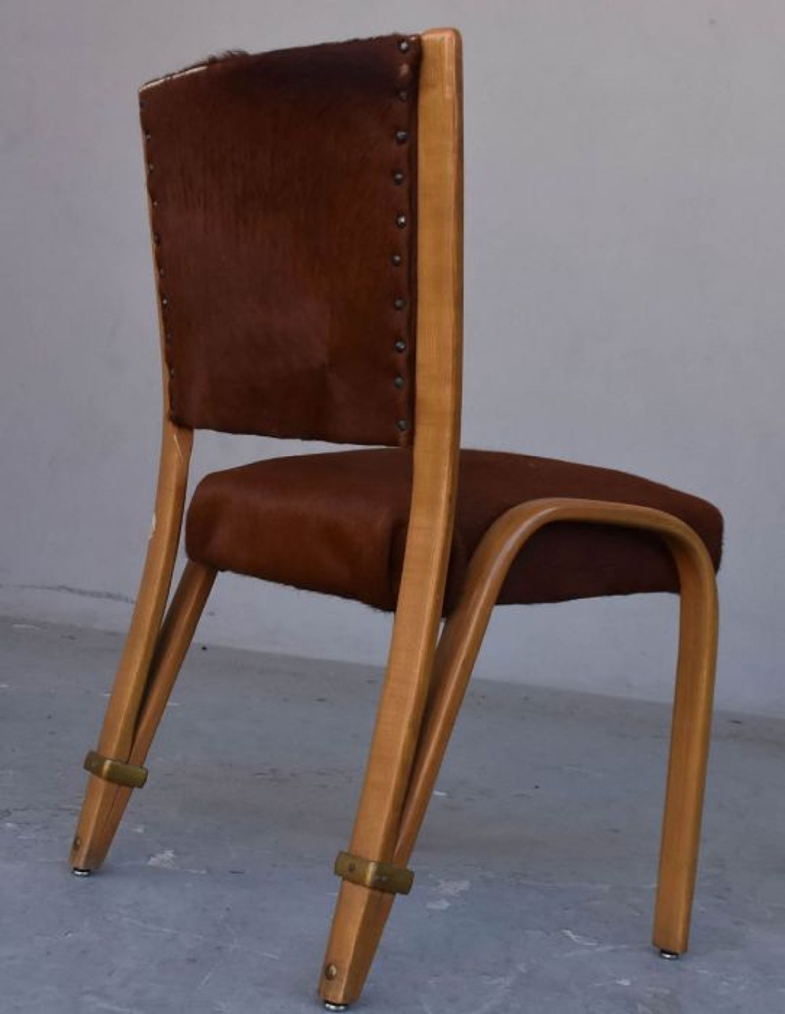 Série de 4 chaises Von Bode édition Steiner cuir de poulain