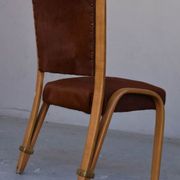 Série de 4 chaises Von Bode édition Steiner cuir de poulain