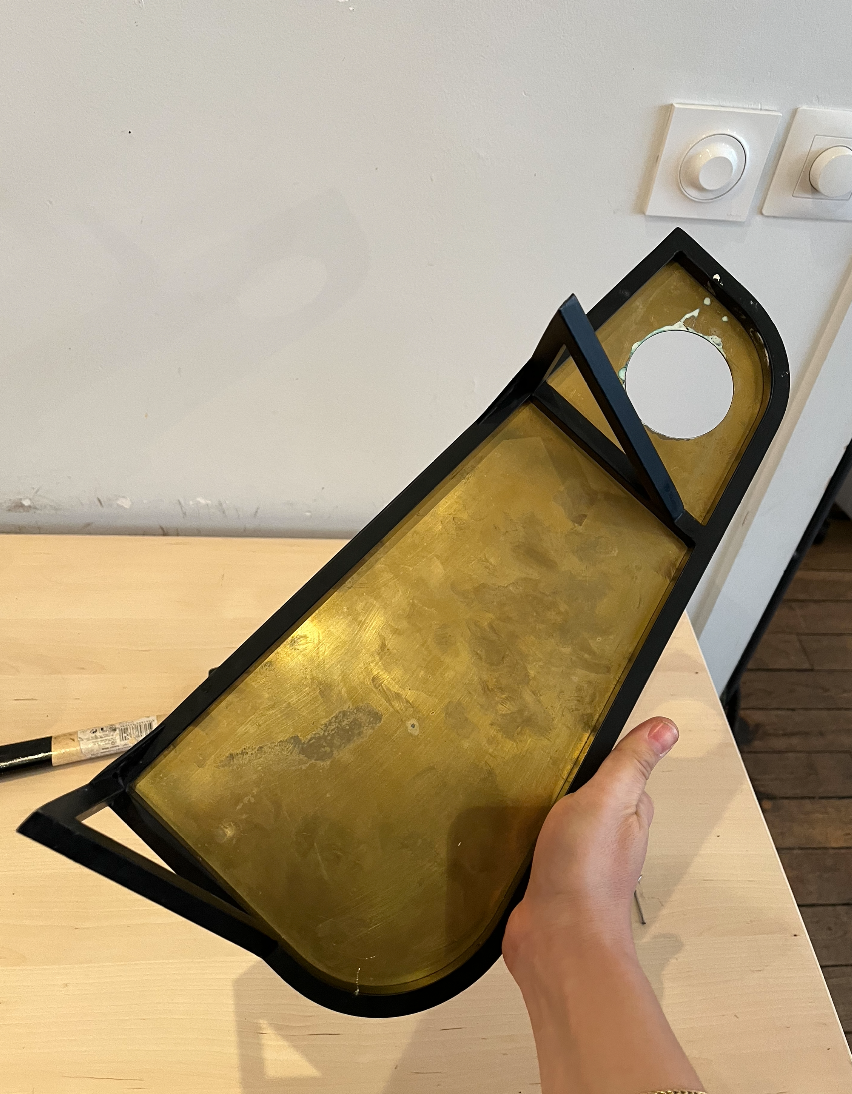 Wall shelf Jean in Serax gilded metal