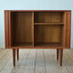 Teak cabinet with tambour doors by Kai Kristiansen For FM Møbler