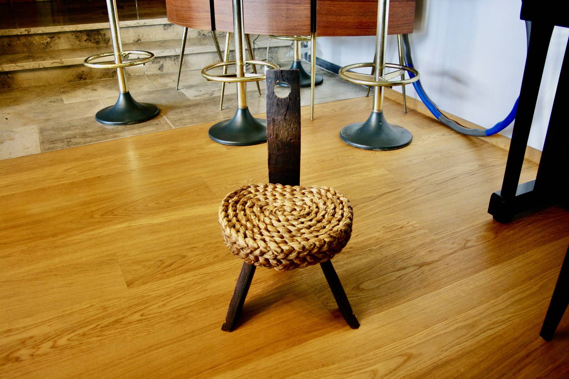 Chaise scultural brutaliste vintage 1950