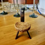 Chaise scultural brutaliste vintage 1950