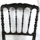 Pair of blackened wooden chairs Napoleon III era