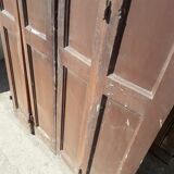 Lot shutters / doors / 4 elements solid wood patinated ep 1940 - 216cm