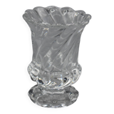 Old crystal toothpick holder signed baccarat, bamboo tors white model