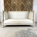Louis XVI style alcove bed bench, 1900 period