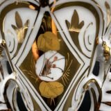 Wedding vase, white porcelain of paris, gold decoration, gilded, flowers, decoration