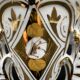 Wedding vase, white porcelain of paris, gold decoration, gilded, flowers, decoration