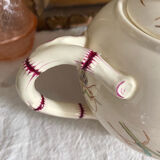 Théière en terre de fer polychrome K&G Luneville Bleuet