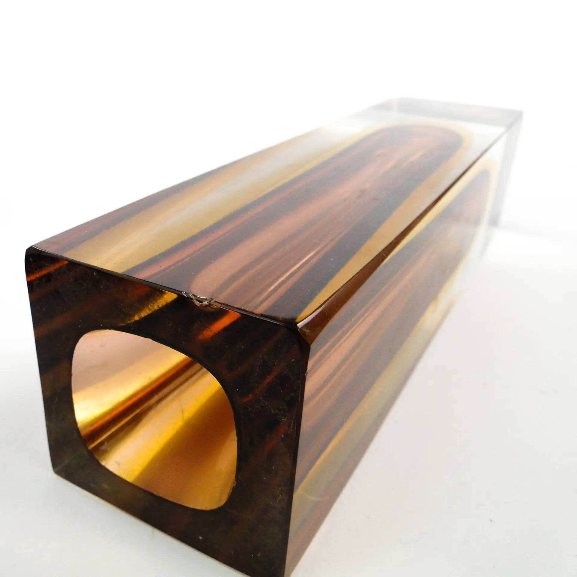 Sommerso mid-century modern vase, glass, designed by F. Poli, Italy, 1950s