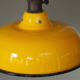 Abat jour émaillé lampe industrielle jaune
